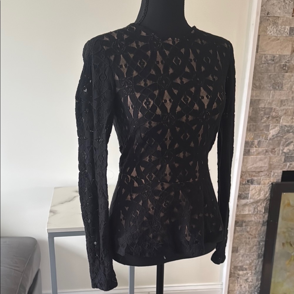 Elegant Black Lace Top
